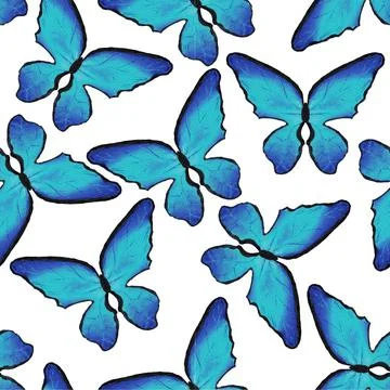 Bright blue butterfly Stock Illustration
