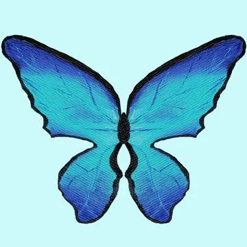 Bright blue butterfly Stock Illustration