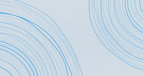 Bright blue circular lines on grunge paper background Stock Illustration