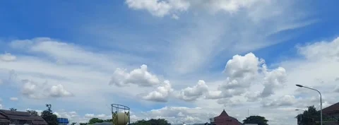 Bright Blue Cloudy Sky Stock-Footage 305844190