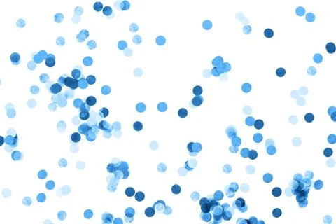 Bright blue confetti isolated on white background. Stock Photos