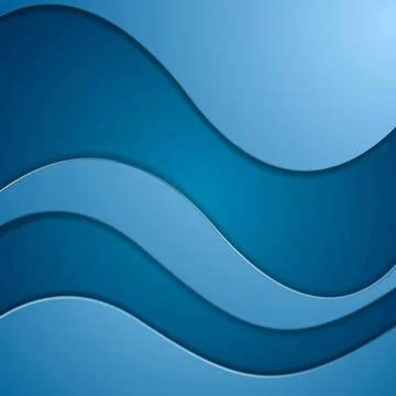 Bright blue corporate vector waves Bright blue corporate abstract waves. V... Stock Photos