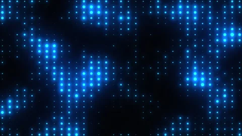 Bright blue disco lights background. Disco party glowing animation. VJ 스톡 동영상 269522244