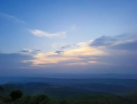 Bright blue dramatic sky at morning from flat angle at morning 스톡 사진