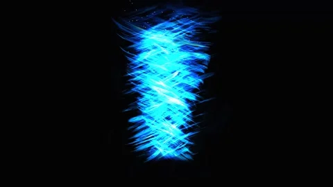 Bright blue energy vortex spinning on a black background. 4K Stock Footage 343246521