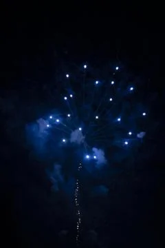 Bright blue firework Stock Photos