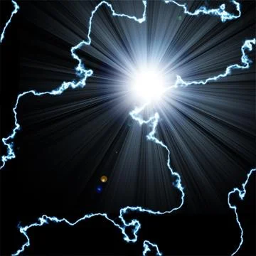 Bright blue flash Stock Photos