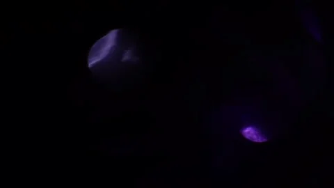 Bright blue flashing light leak from close-up Stock Footage 315539652