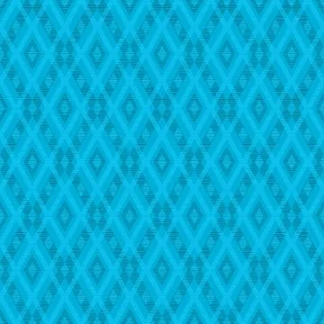 Bright Blue Geometric Seamless Pattern Vector with Abstract Rhombus Shape Des Stock Illustration