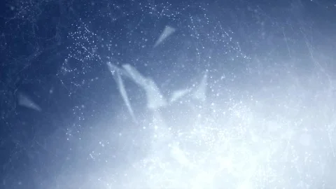 Bright blue glowing digital tech network with loop lines dots animation Stock Footage 345330786
