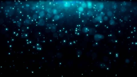 Bright blue glowing particles gently float and shimmer through a space Vidéo 330610962