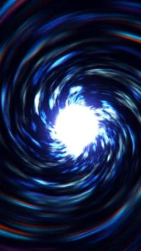 Bright blue glowing vortex spinning with dynamic energy, symbolizing motion.. Stockillustratie