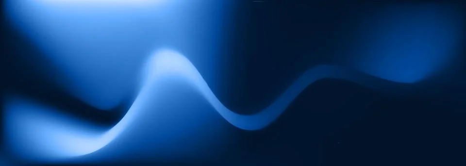 Bright blue gradient abstract background with waves. Blurred liquid gradation Stock Illustration