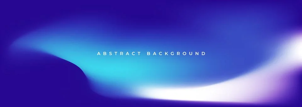 Bright blue gradient creative banner. Abstract liquid, blurred soft blend Stock Illustration