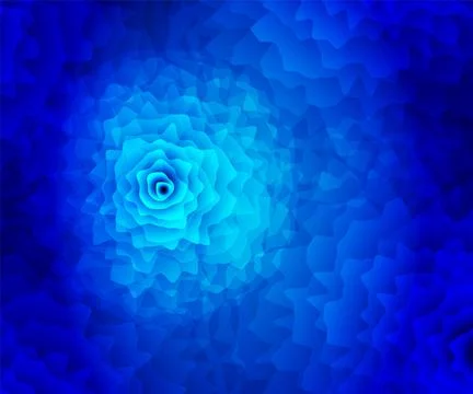 Bright Blue Gradient Flower Background Stock Illustration
