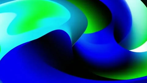 Bright blue green corporate motion background with flowing lines and waves Stock Footage 280721397