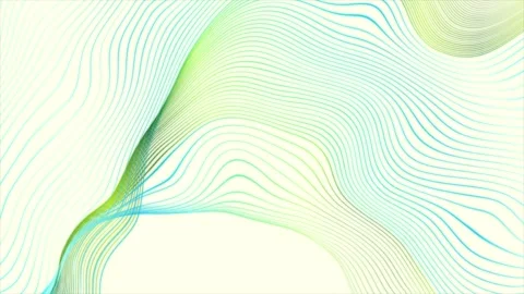 Bright blue green liquid linear waves abstract futuristic tech motion background Stock Footage 327717151