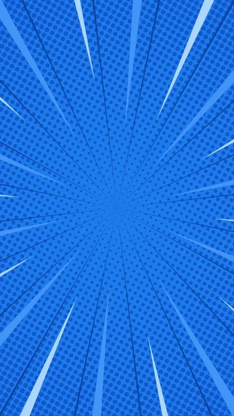 Bright blue halftone comic vertical background animation with fast lines 스톡 동영상 335215342