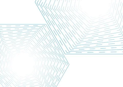 Bright blue hexagonal dotted lines tech abstract background 스톡 일러스트