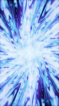 Bright Blue Hyperdrive Warp Speed Light Burst Background Stock Illustration