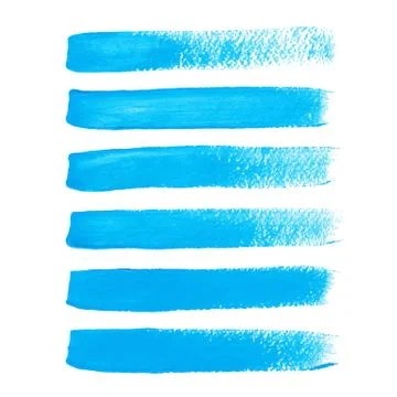 Bright blue ink vector brush strokes Stock Illustration