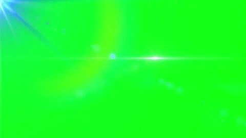 Bright blue lens flare effect isolated on a solid chroma key green screen Vídeos de archivo 346199264