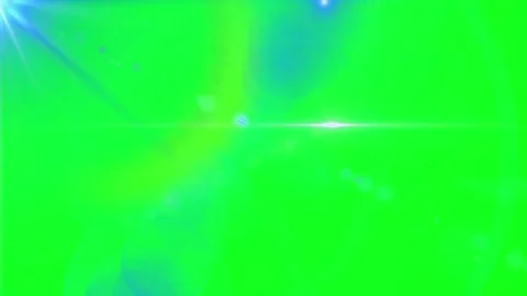 Bright blue lens flare effect isolated on a solid green screen background Vídeos de archivo 346199367