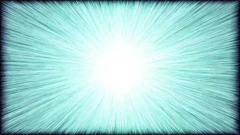 Bright blue light burst radiating outwards on black background with cinemat.. Video stock 341656925