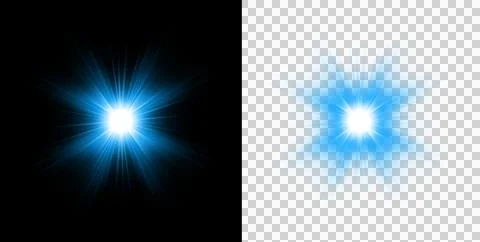 Bright Blue Light Burst Rays Radiating from Center Stock Illustration