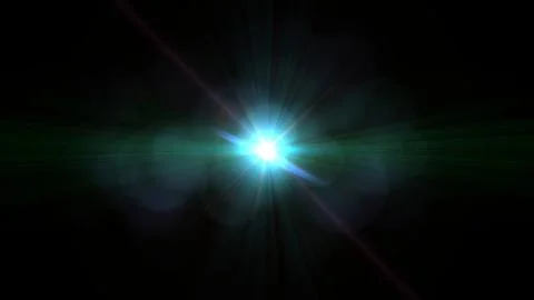 Bright blue light bursts against deep black background Stock Illustration