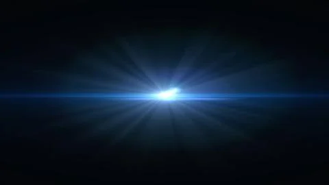 Bright blue light bursts from center of dark space Stock Illustration