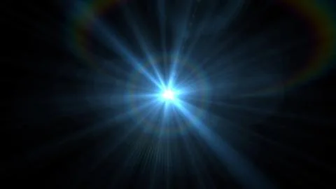 Bright blue light bursts from center, radiating sharp rays Stock Illustration