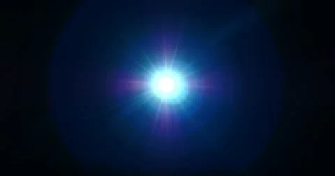 Bright blue light effect zooming in shutting off immediately an effect Stock Footage 205488923