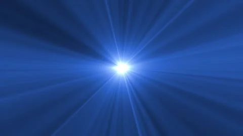 A bright blue light that flashes in radiant rays radiating from a bright cent Stock Footage 314060513