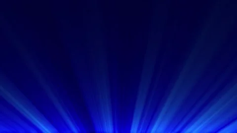 Bright blue light rays shining upwards from the bottom on a dark navy blue .. Vídeo Stock 347585001