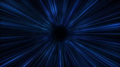 The bright blue lines emanating from the central dark circle create Vídeos de archivo 297957156