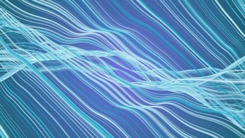 Bright blue lines in waves in dark purple background Stock Footage 140713328