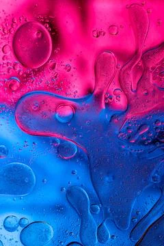 Bright Blue Liquid Bubble Abstract Stock Photos