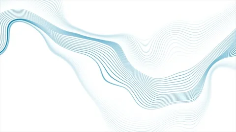 Bright blue liquid linear waves abstract futuristic tech motion background Stock Footage 322735420