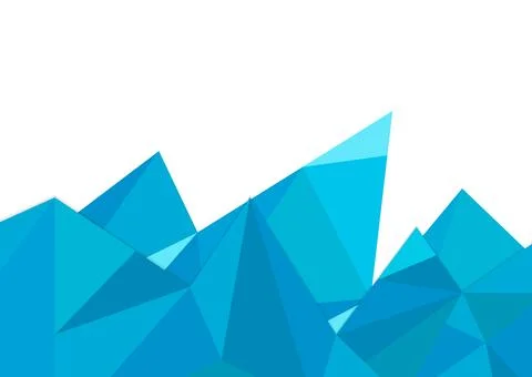 Bright blue low poly minimal geometric abstract background Stockillustratie