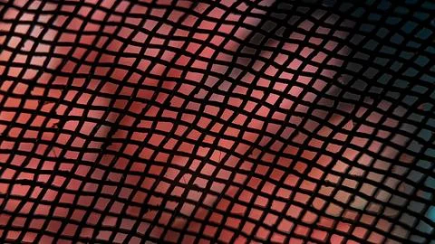 Bright Blue Mesh Texture Abstract Background, Vibrant Grid Pattern Macro Cl.. 写真素材