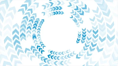 Bright blue minimal circular arrow elements abstract geometric motion background Stock Footage 282788661