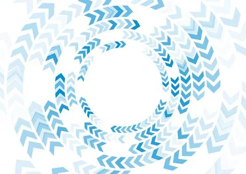 Bright blue minimal circular arrows elements abstract geometric background Иллюстрация
