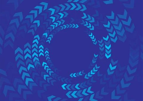 Bright blue minimal circular arrows elements abstract geometric background 스톡 일러스트