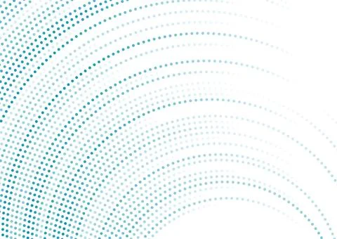 Bright blue minimal circular dotted lines abstract background Stock Illustration