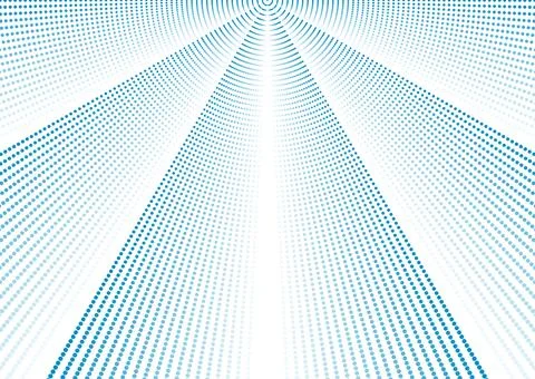 Bright blue minimal dotted lines abstract futuristic tech background Stockillustratie
