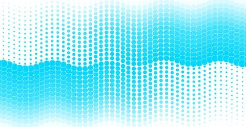 Bright blue minimal dotted lines abstract background Illustrazione stock