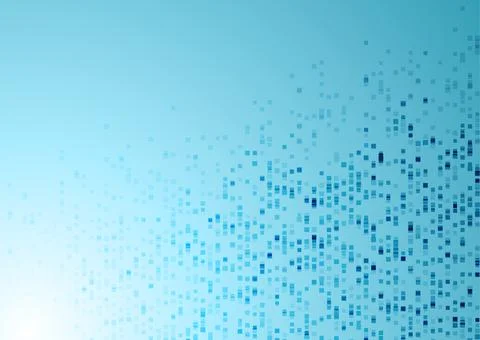 Bright blue minimal dotted square lines abstract background Stock Illustration