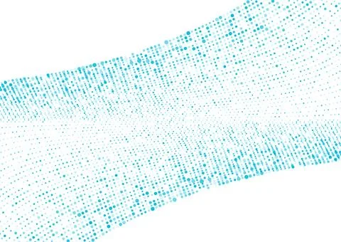 Bright blue minimal dotted waves abstract background イラスト素材