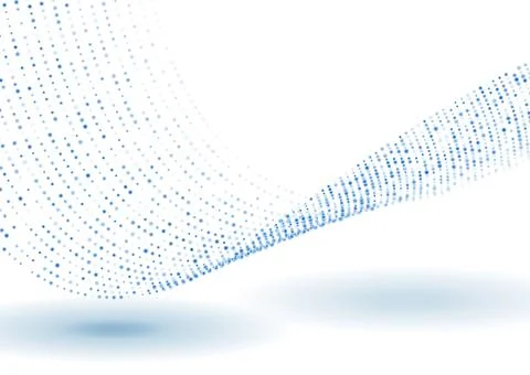 Bright blue minimal dotted waves abstract background イラスト素材